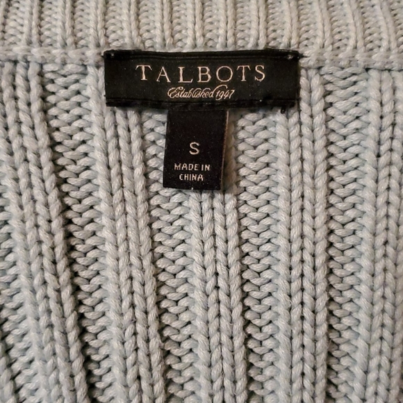 Talbots aqua zip cardigan size S - Picture 4 of 4